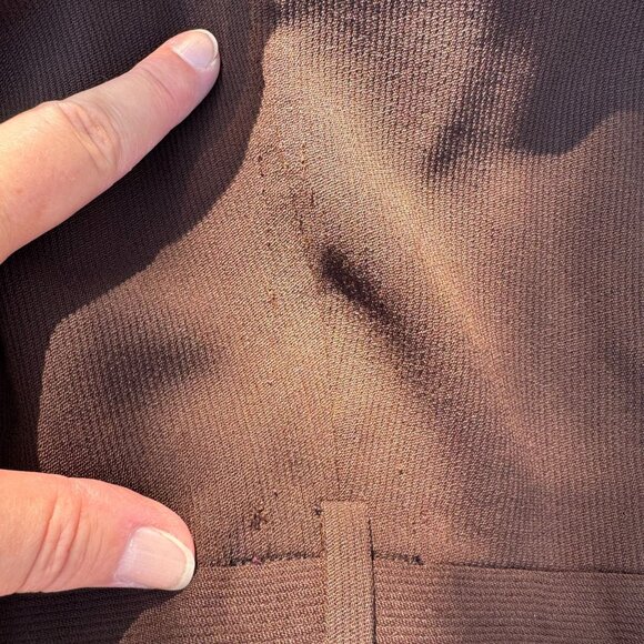 Roger Stuart Clothes Vintage Mens Wool Brown Blazer Cuffed Trousers Suit Set 46L - Picture 4 of 15